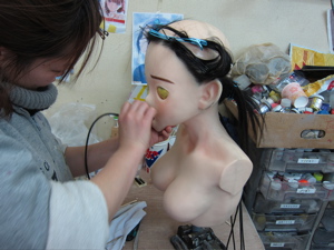 愛花作業中