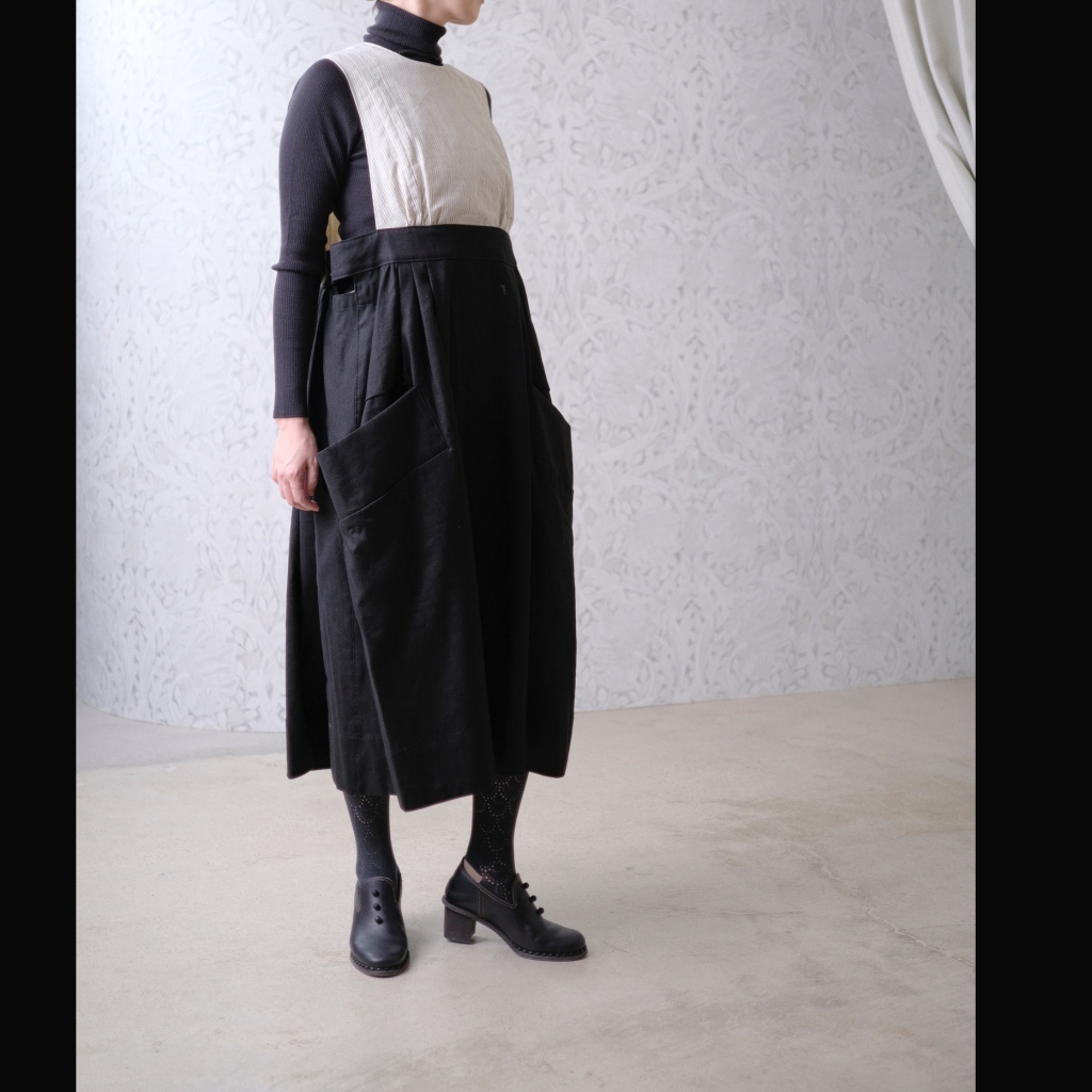 【希少】YABYUM エプロンワンピース ストライプPOTTERS APRON YABYUM ヤブヤム POTTERINA O.P.