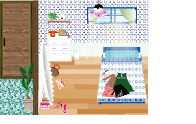 イラスト ブルーの壁の部屋 イラストから綴る日記