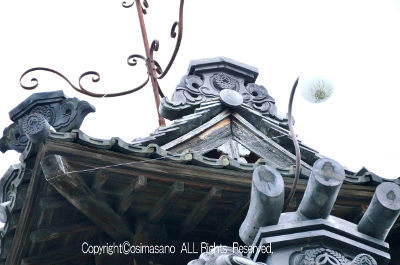内子座の屋根飾りの一番高いところの画像