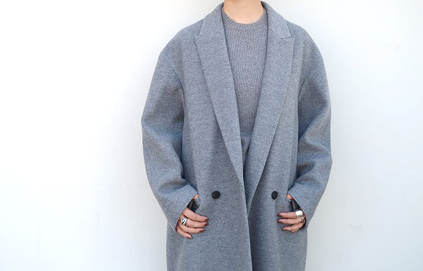 ATON BOUMOU MELTON TENT LINE COAT