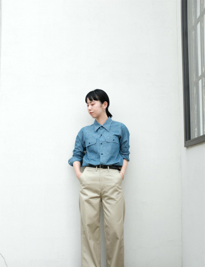 MADISONBLUE MADAME WORK SHIRT CHAMBRAY S