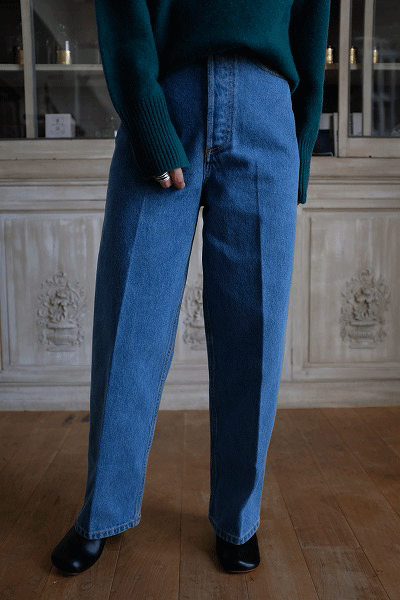 cristaseya BleachedDenim PleatedTrousers (Cristaseya cristaseya BleachedDenim PleatedTrousers (Cristaseya