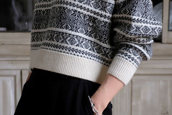 YLÈVE / イレーヴ【WOOL MOHAIR FAIR ISLE KNIT】