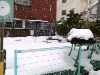 雪とブランコ