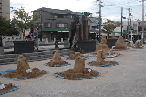 小さな砂像