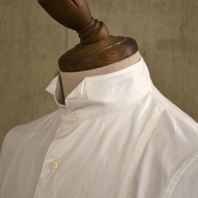m's braque(エムズ・ブラック) dicky front wing-collar shirts