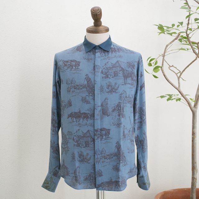 m's braque(エムズ・ブラック) 牧場柄のシャツ | トロンオーナーブログ