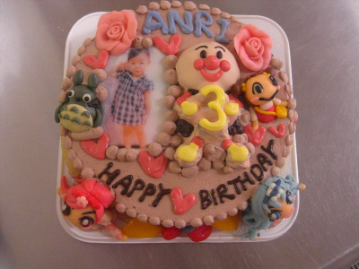 アンパンマンと はりまやblog 似顔絵ケーキ イラストケーキ 立体ケーキなど