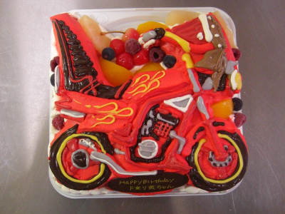 バイク立体ケーキ はりまやblog 似顔絵ケーキ イラストケーキ 立体ケーキなど