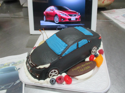 マークｘ 車のケーキ はりまやblog 似顔絵ケーキ イラストケーキ 立体ケーキなど