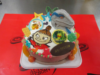 恐竜立体とキャラケーキ はりまやblog 似顔絵ケーキ イラストケーキ 立体ケーキなど