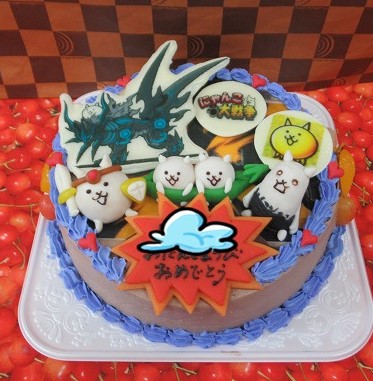 にゃんこ大戦争ケーキ オーダーメイドケーキ 写真ケーキ | はりまや 