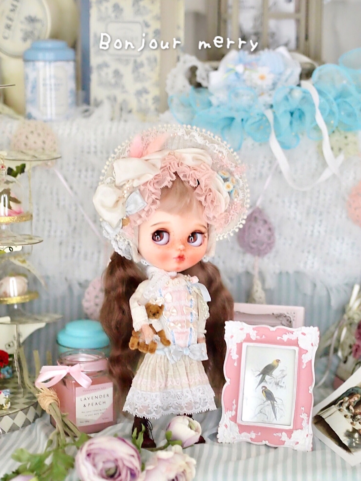 【w】アンティークビスクドール用のワンピース アンティークビスクドール用 ワンピース