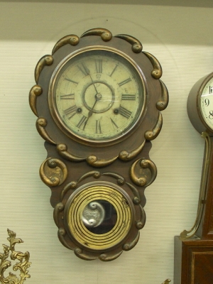 振り子時計 宮型 8日巻 完動品 PRETTY