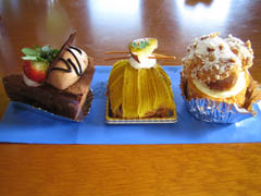 カトウのケーキ3種