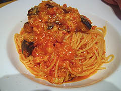 ナスのミートソースパスタ