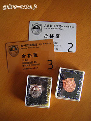 2級3級合格証&バッジ