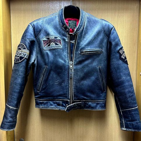 dog fight vintage leather riders jacket
