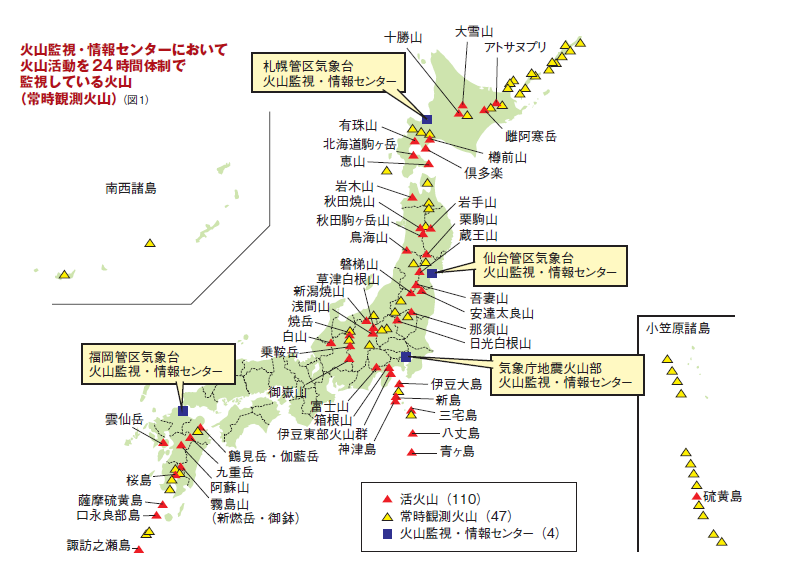 47の活火山リスト