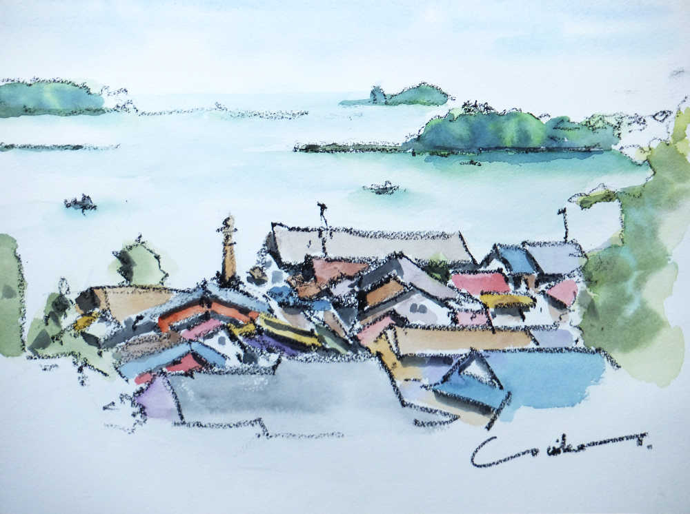 広島県鞆の浦・水彩スケッチ | 綺麗でしょ！「花のスケッチ」