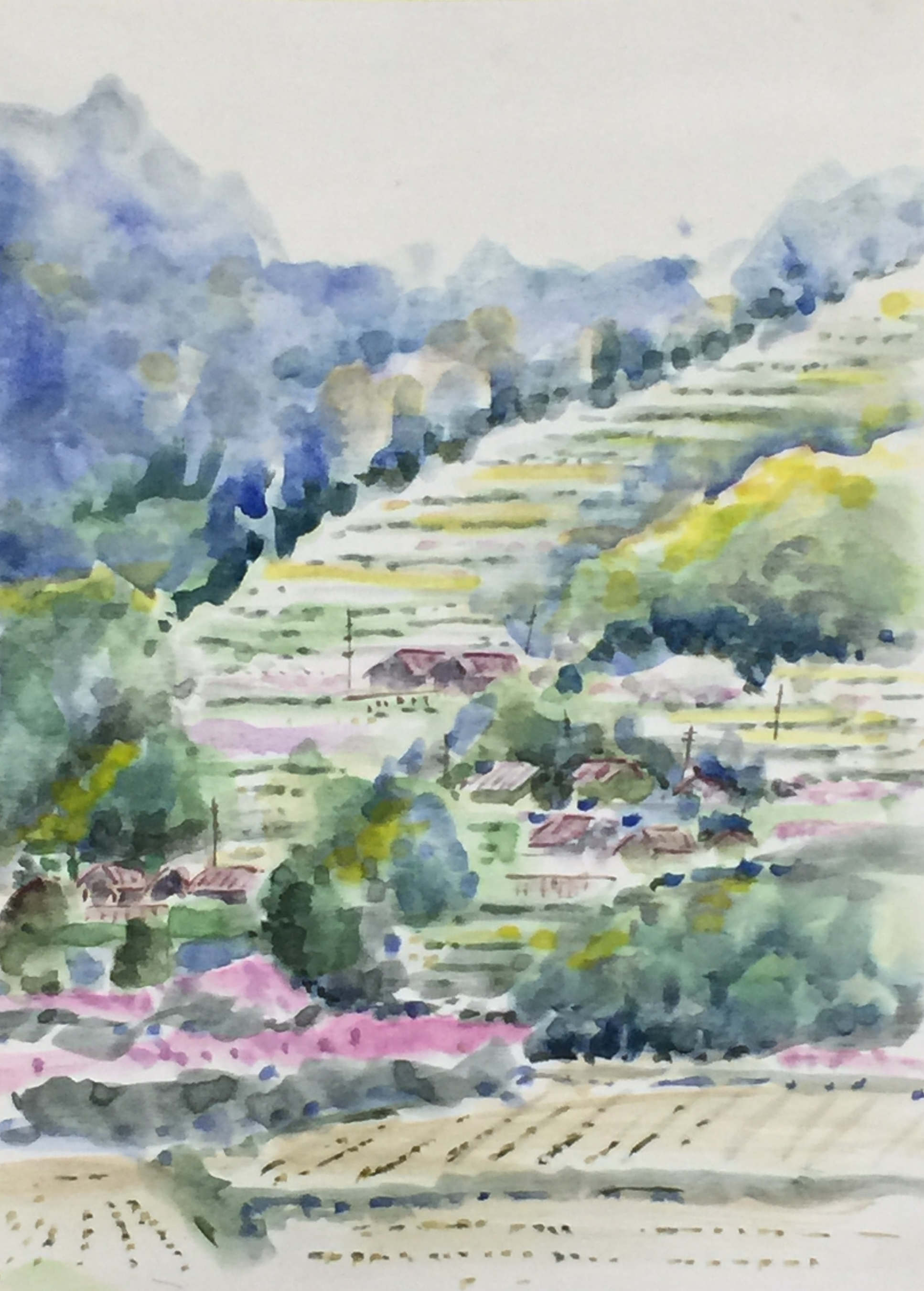 Tadao Nakamizo「赤城 覚漫渕」水彩画 10号 Tadao Nakamizo「赤城 覚漫渕」水彩画 10号