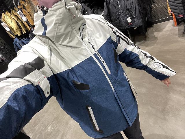 ウインターアメニタジャケット サイズ:L カラー:ホワイト/ネイビー ウィンターアメニタジャケット、着てみました:KUSHITANI三鷹店