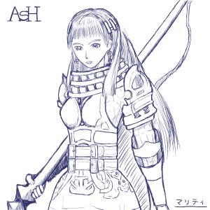 ASHよりマリティ(線画)