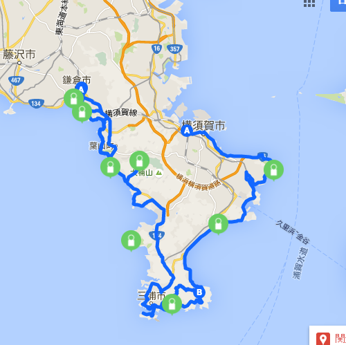 三浦半島サイクリングマップ