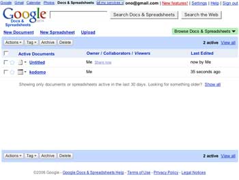 Google Docs&Spreadsheets
