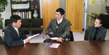 教育長と座談
