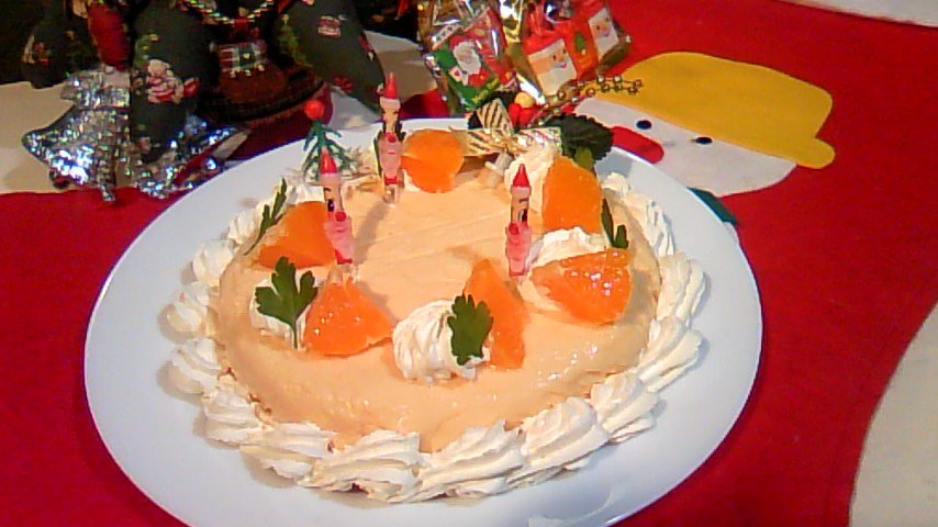 めちゃ時短 ヘルシーなクリスマスケーキ みかんのレアチーズ 料理研究家 井部真理のくいしんぼ日記