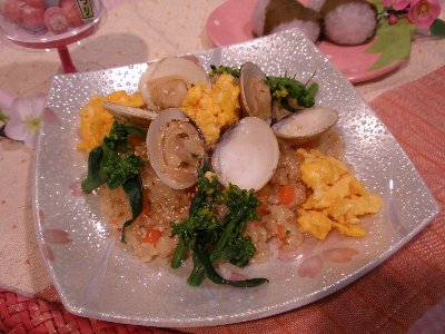 洋風ハマグリごはん