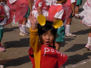 運動会で。プーさん柚子