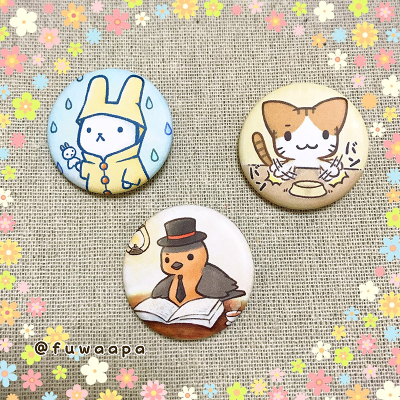 サラサラマット加工缶バッジ