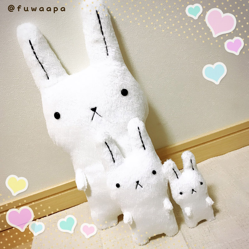 まな板うさぎぬいぐるみ3サイズ