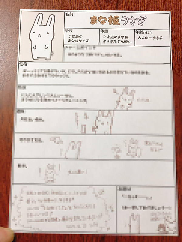 まな板うさぎプロフィール