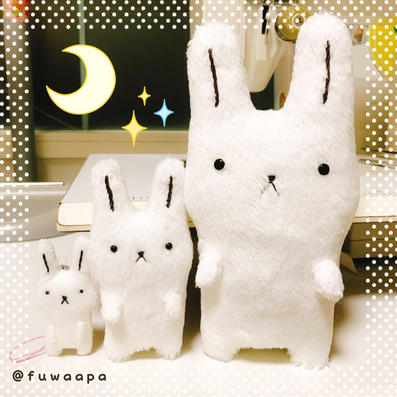 まな板うさぎ ぬいぐるみ(ストラップ,S,M,)