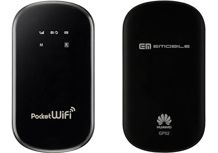 イーモバイルのモバイルWi-FiルーターPocket WiFi (GP02)