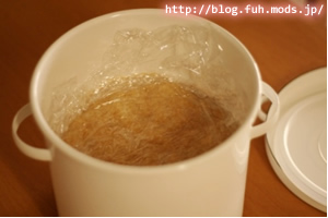 重石を半分に(手作り味噌)