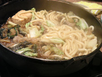 うどん投入