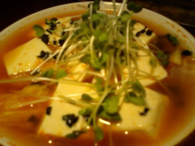 あっさりキムチ湯豆腐(携帯で撮影)