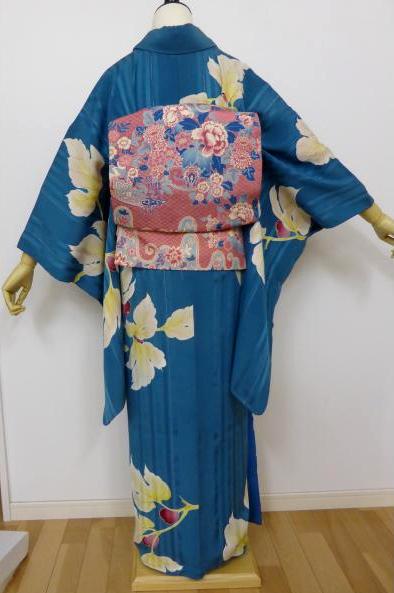 未使用　紋紗　夏着物　小紋　七宝　ますいわ屋 夏小紋 紋紗（両面染め） 斜め暈し | 夏着物 | やまとオンライン