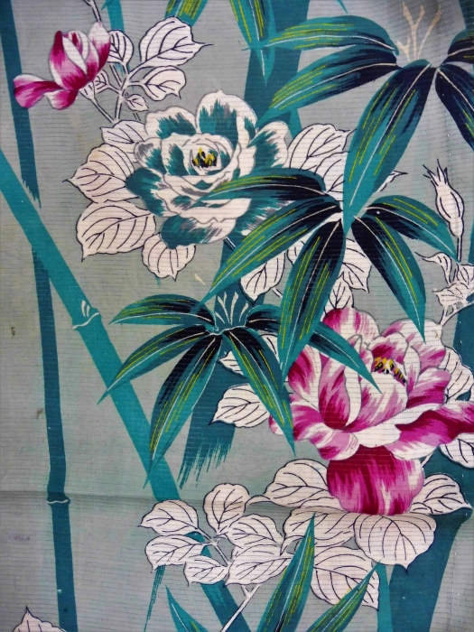 竹と薔薇の絽小紋に蝶の絽縮緬名古屋帯 | はきもの・きもの 弥生