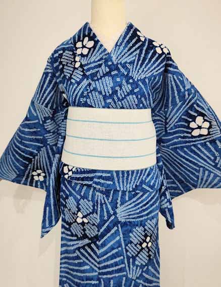 有松鳴海絞り浴衣壺垂れ柄 有松鳴海絞り浴衣壺垂れ柄