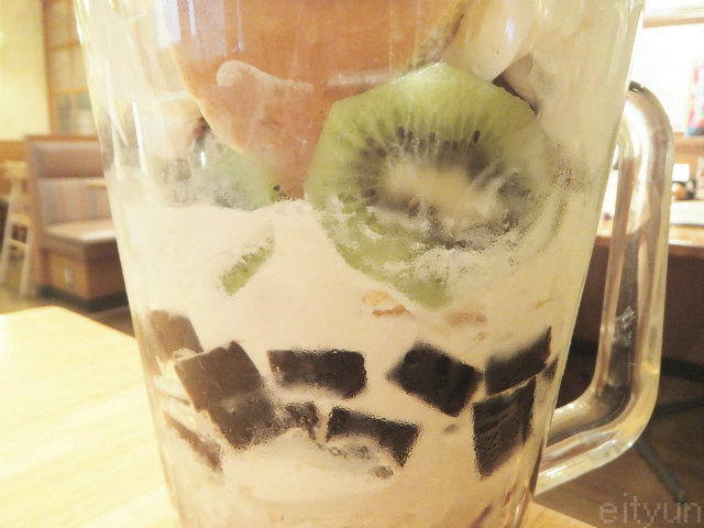 巨大パフェ れすとらん四六時中 茅ヶ崎中央店 ビッグパフェ 2 400円 日々飽食