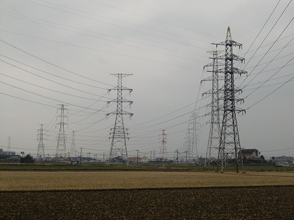 気になる風景送電線(大木町)