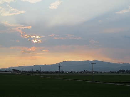 背振山の夕焼け