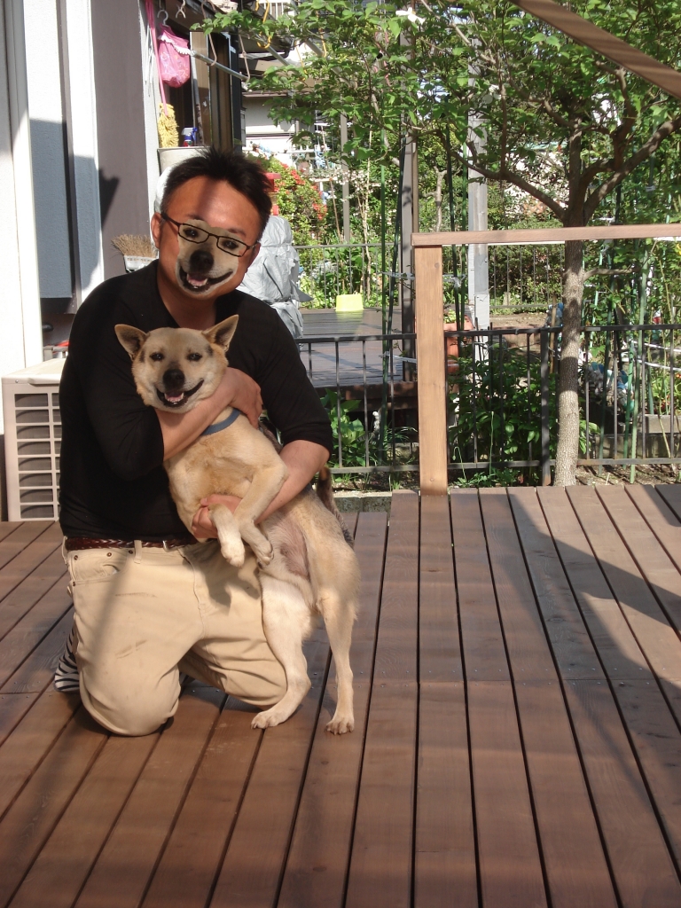 友人と愛犬