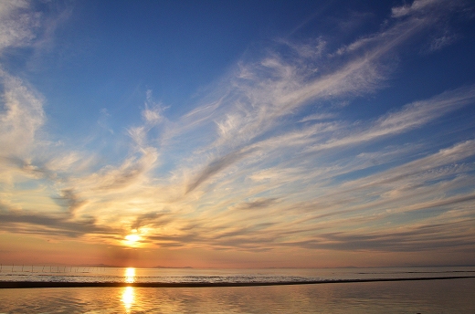 真玉海岸 夕日